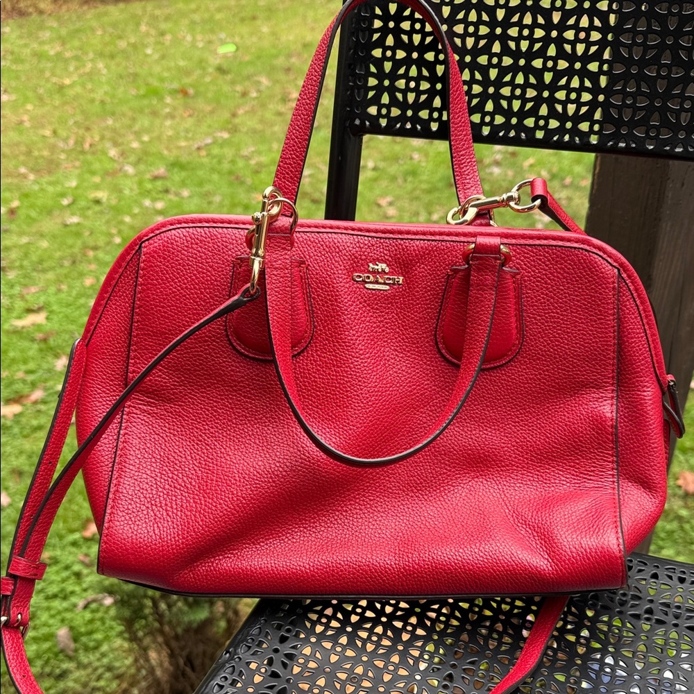 Coach Red Leather Satchel